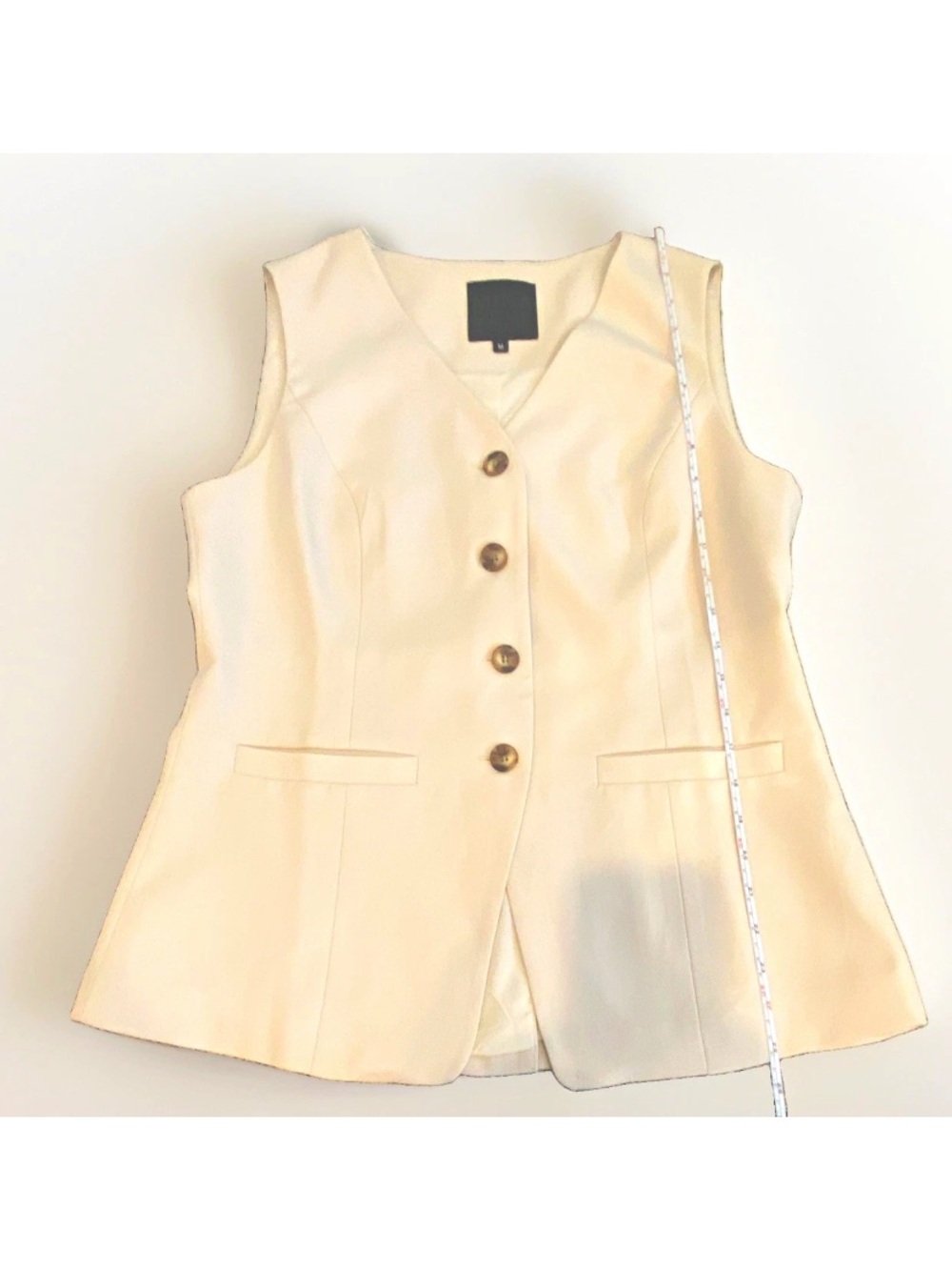 Ina Cream Button Vest